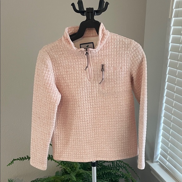 Properly Tied Cozy Pink Kids Quarter-Zip Sweatshirt - Picture 4 of 9